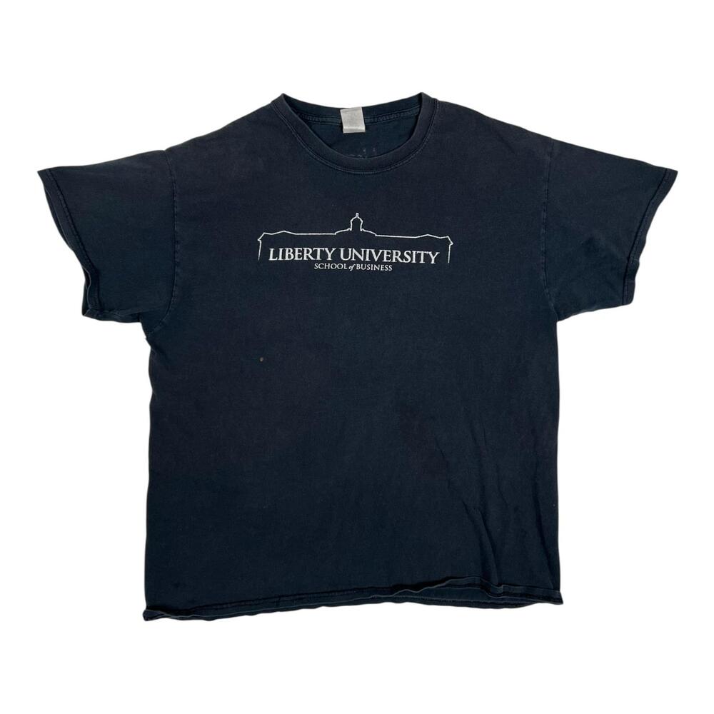 Vintage Liberty University School Of Business T-Shirt Mens Large College